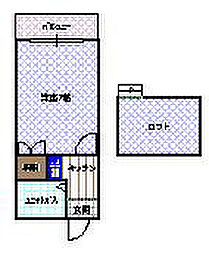 レジデンス北楠 1Kの間取図画像