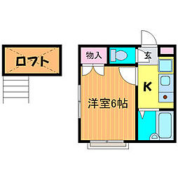 F・グレース住道 1Kの間取図画像