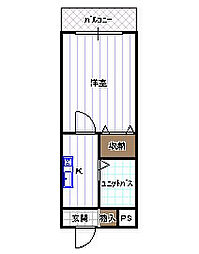 ドリーム萱島 1Kの間取図画像
