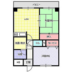 ファミーユ2 2LDKの間取図画像