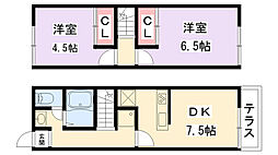 レオパレスグランシャリオ 2DKの間取図画像