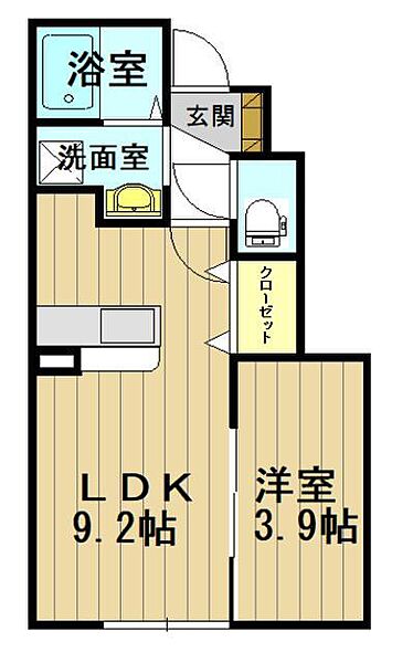 ウィットモア悠裕 111｜青森県弘前市大字富士見町(賃貸アパート1LDK・1階・31.56㎡)の写真 その3