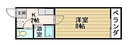 三枝ビル 1Kの間取図画像
