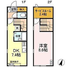 ブランドール 1SDKの間取図画像