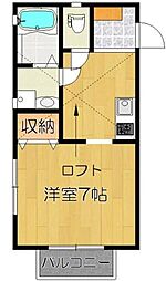 Kate神埼駅前 2階1Kの間取り