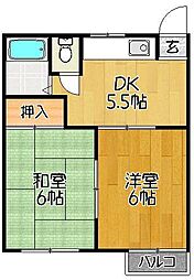 ハイツNKA 2DKの間取図画像