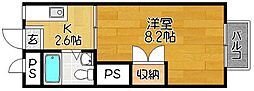 コーポYOSHI 1Kの間取図画像