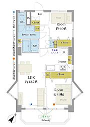 間取図画像 2LDK