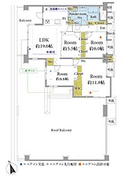 ソフィア柏公園1号棟 4LDKの間取図画像