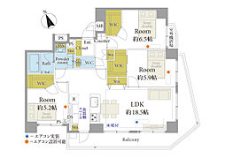 ダイアパレス川越連雀町 3LDKの間取図画像