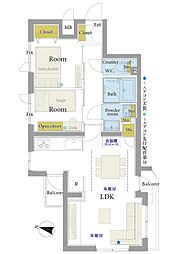 間取図画像 2LDK