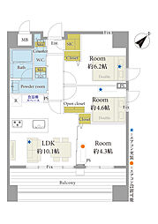間取図画像 3LDK