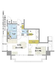 ヴィーナ・パルテール 1LDKの間取り