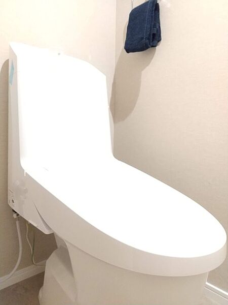 清潔で快適な温水洗浄機能付トイレです。シンプルで使い勝手がよく、お掃除も楽チンです。