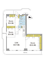 メイツ桜新町 3LDKの間取図画像