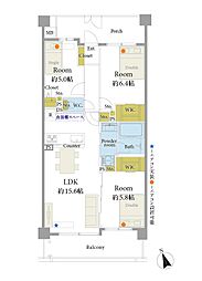 ナイスパークステイツ鎌倉大船 3LDKの間取図画像