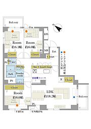 コスモ八王子並木町 3LDKの間取図画像