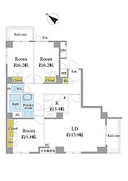 間取図画像 3LDK
