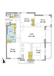 グランヴェール高円寺WEST 4LDKの間取図画像