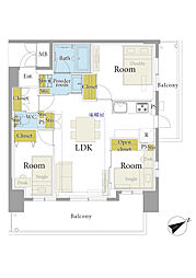 イトーピアマイズ池袋 3LDKの間取図画像