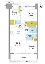シティハウス浦和仲町 3LDKの間取図画像
