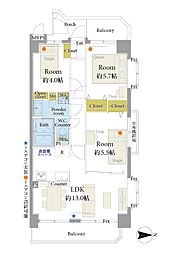 クリオ南行徳弐番館 3LDKの間取図画像