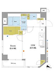 中銀本郷マンシオン 1LDKの間取図画像