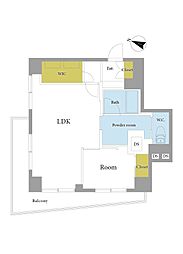 シャトレー幡ヶ谷第一 1LDKの間取図画像