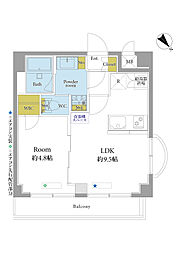 小石川安藤坂東方マンション 1DKの間取図画像