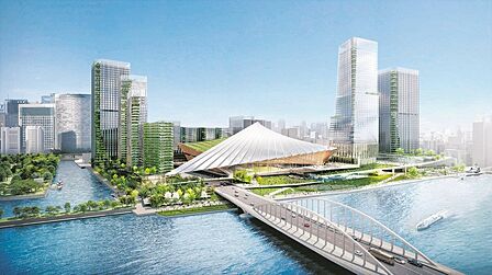 築地再開発イメージ　近隣の大型都市開発発で魅力の高まるエリア