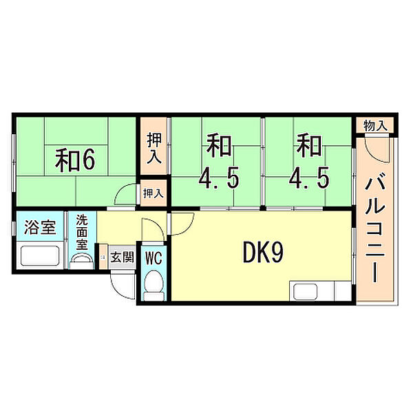兵庫県神戸市垂水区福田２丁目(賃貸マンション3DK・3階・55.00㎡)の写真 その3