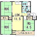 神陵台東住宅51号棟4階4.0万円