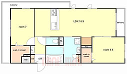 阪急神戸本線 岡本駅 徒歩4分の賃貸マンション 2階2LDKの間取り