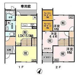 阪急神戸本線 岡本駅 徒歩12分の賃貸アパート 1階3LDKの間取り