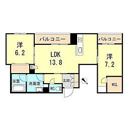 間取図画像 2LDK