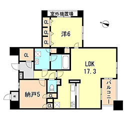 阪急神戸本線 神戸三宮駅 徒歩7分の賃貸マンション 8階1SLDKの間取り