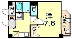 山陽電鉄本線 須磨寺駅 徒歩6分の賃貸マンション 4階1Kの間取り