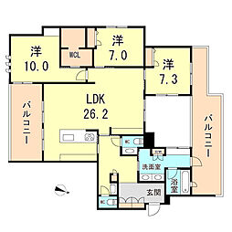 間取図画像 3LDK