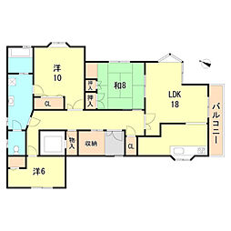 神戸市西神・山手線 上沢駅 徒歩9分の賃貸一戸建て 2階3LDKの間取り