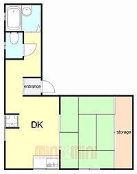 神戸市西神・山手線 新神戸駅 徒歩7分の賃貸マンション 5階1DKの間取り