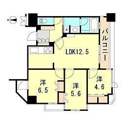 JR東海道・山陽本線 須磨海浜公園駅 徒歩5分の賃貸マンション 10階3LDKの間取り