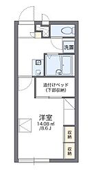 阪急伊丹線 伊丹駅 バス15分 摂陽小学校前下車 徒歩5分の賃貸アパート 2階1Kの間取り