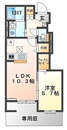 山陽電鉄本線 東二見駅 徒歩19分の賃貸アパート 1階1LDKの間取り