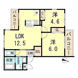 間取図画像 2LDK