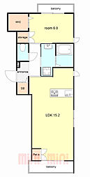 間取図画像 1LDK