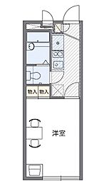 レオパレスアゼリア2 1Kの間取図画像