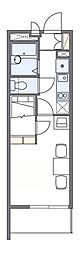 レオパレスインテリスタ 1Kの間取図画像