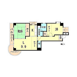 シャルム樽屋町 2LDKの間取図画像