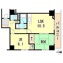 ウィステリア明石 2LDKの間取図画像