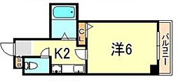 M'sレジデンス今寺 1Kの間取図画像